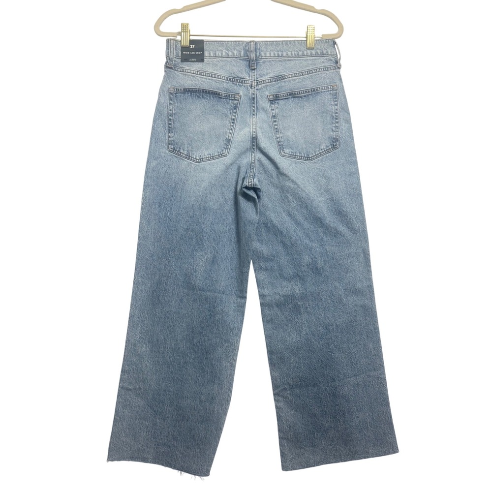 J.Crew Wide-leg Cropped Jeans 27 Spring Storm Wash NWT All-day Stretch BX560 - Picture 5 of 12